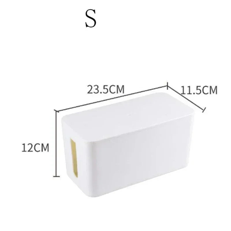 Maliben | Kabelux Cable Box With Lid | 32×13×12 Cm | Socket & Charging Cable Organizer | Dust Protection For Power Supplies & Routers