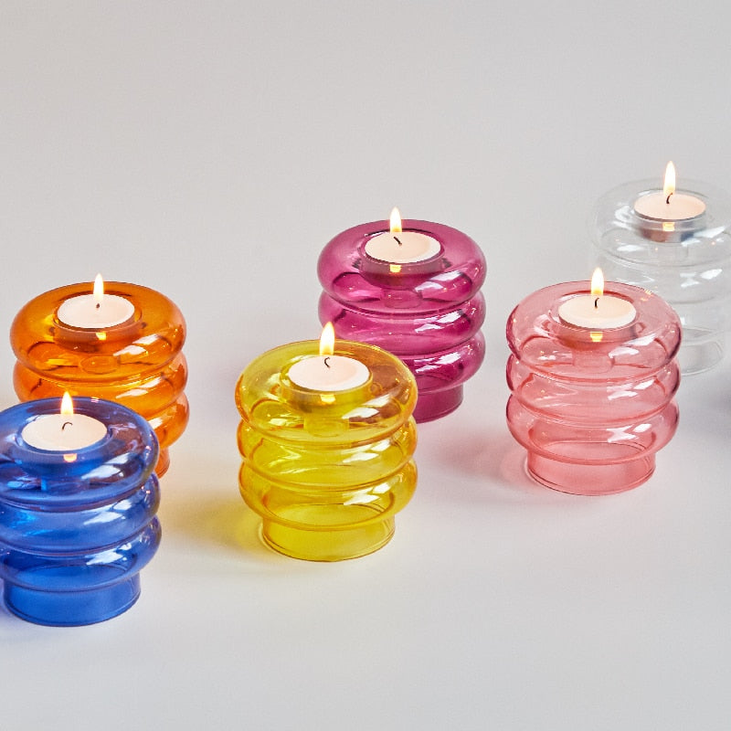 Maliben | Dual Glass Spiral Candle Holder