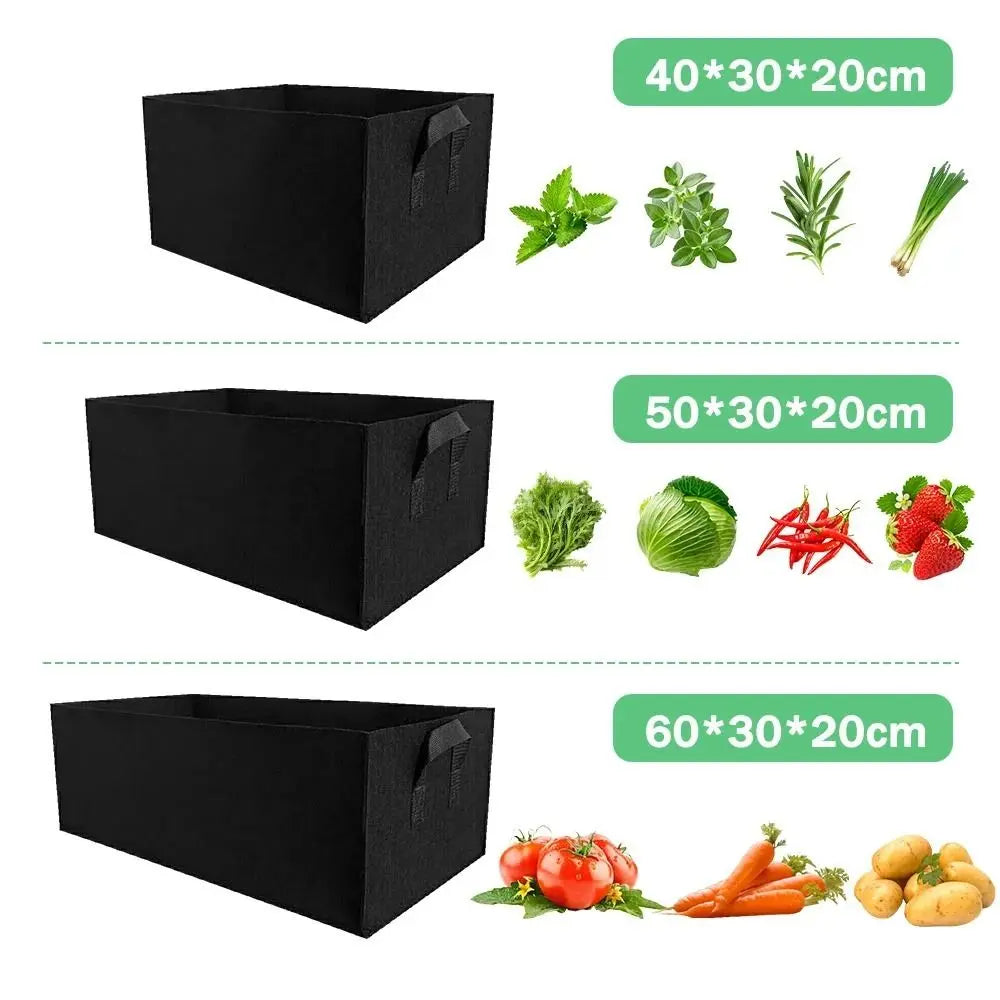Maliben | Florabrix Plant Bag | Rectangular Planting Bag Made Of Non-Woven Fabric | With Handles & Drainage | For Vegetables, Flowers & Herbs