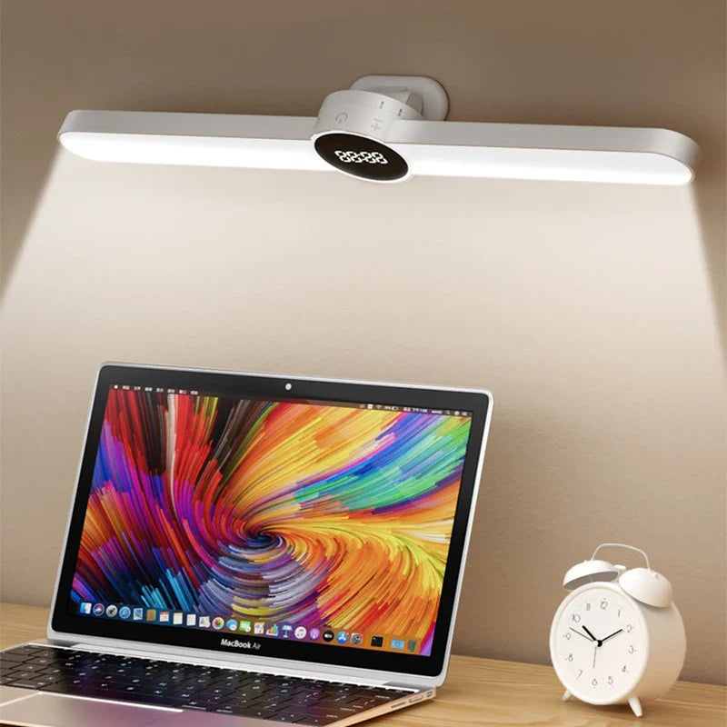 Maliben | Led Desk Lamp Clariomag | With Clock & Alarm | Magnetic & Usb Rechargeable | Steplessly Dimmable | 35 Cm