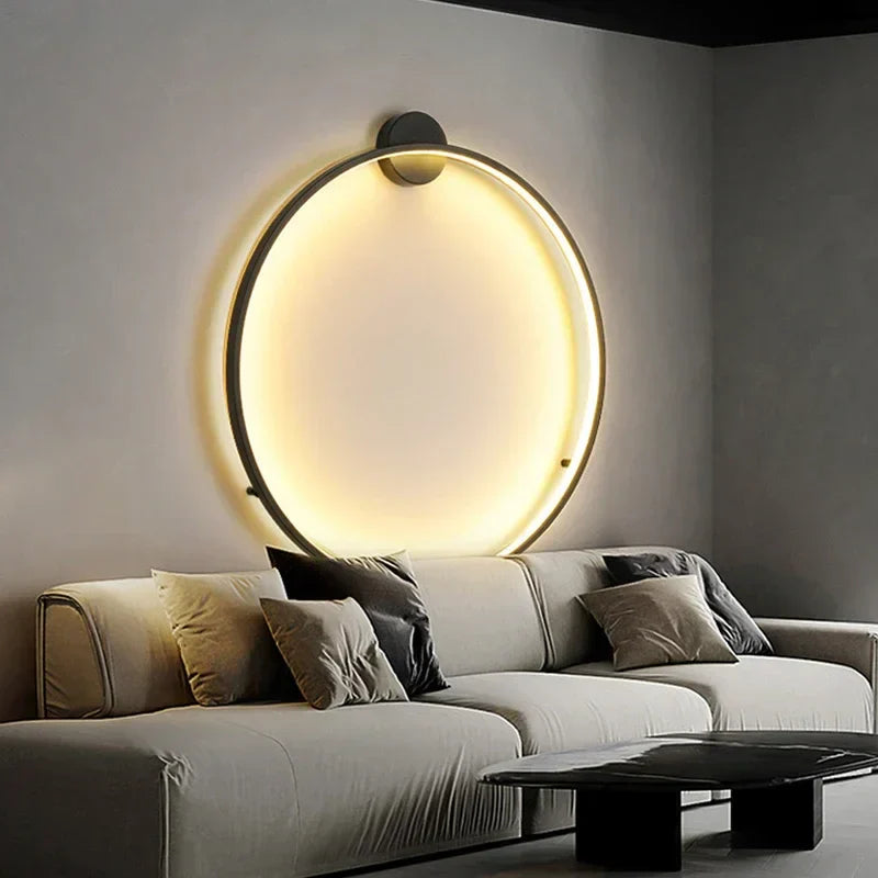 Maliben | Minimalist Led Circle Background Wall Lamp