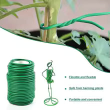 Maliben | Flexitie Garden | Plant Tying Wire With Rubber Coating | Cuttable & Reusable