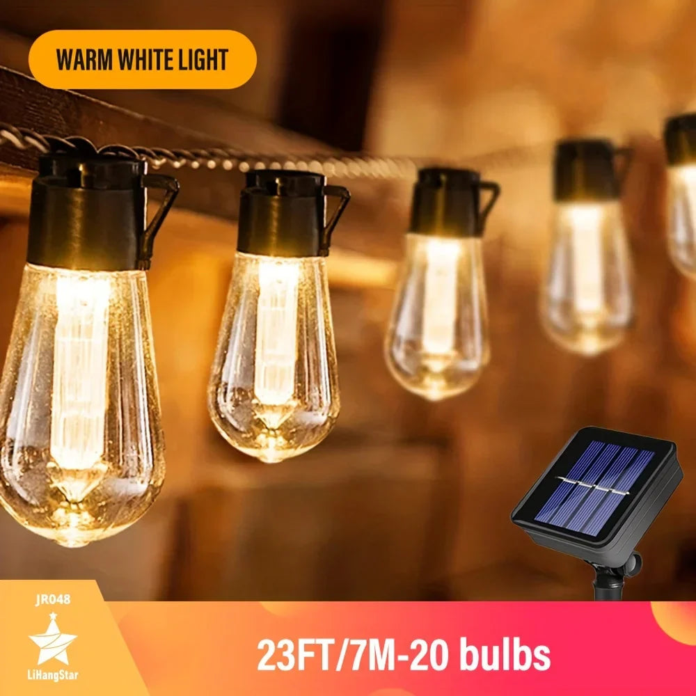 Maliben | Led Solar String Lights Solaluma | Waterproof Ip44 | For Garden, Terrace & Camping | Automatic Lighting