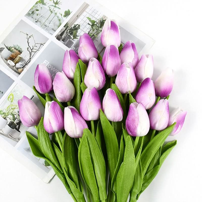 Maliben | Artificial Tulip Bouquet With Realistic Lifelike Flowers