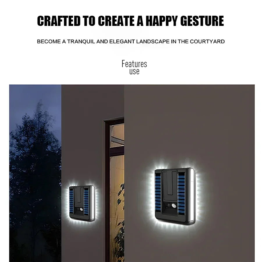 Maliben | Solayra Foldwall Solar Wall Light | 3 Lighting Modes | 120° Tiltable | With Motion Sensor & Dusk Switch