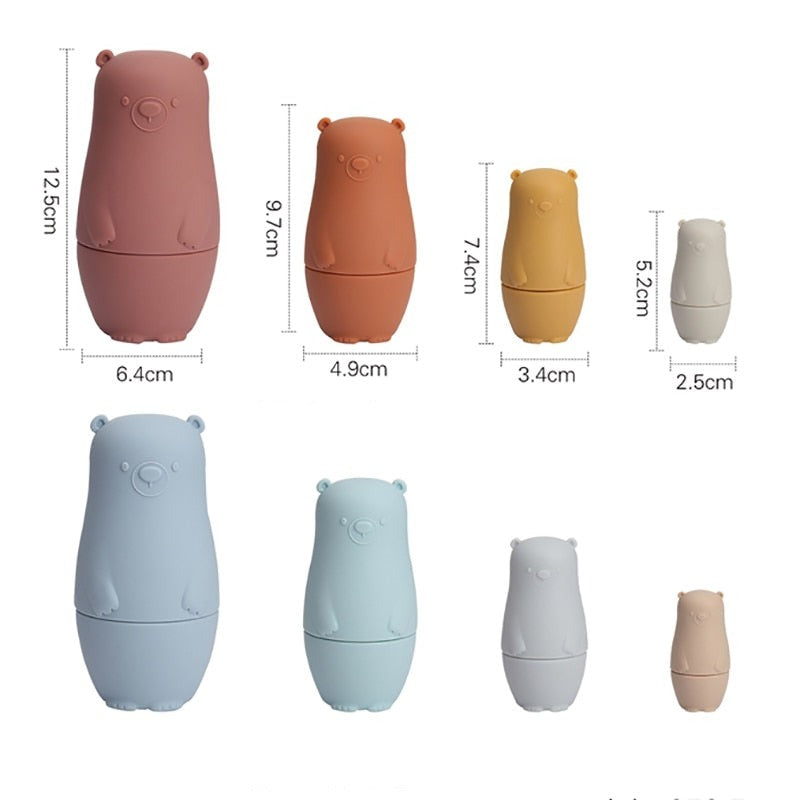 Maliben | NestiePlay | Learning Through play - Silicone Stackable Matryoshka Dolls
