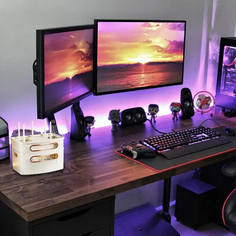 Maliben | Dustproof Decorative Router Storage Box Organizer