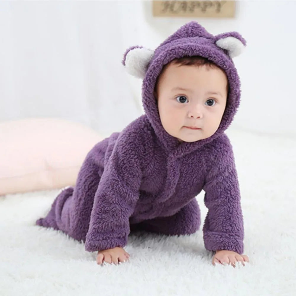 Maliben | Snuggletots – Warm Fleece Baby Rompers For Newborns