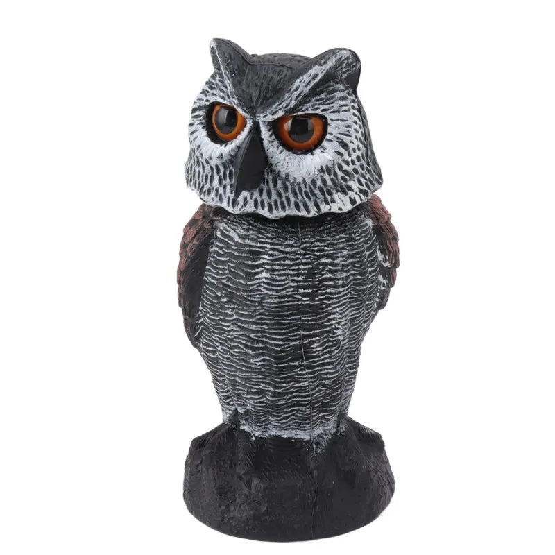 Maliben | Bird Deterrent Owl Skyguard | Head NoddIng in The Wind | Realistic Design | For Garden & Balcony