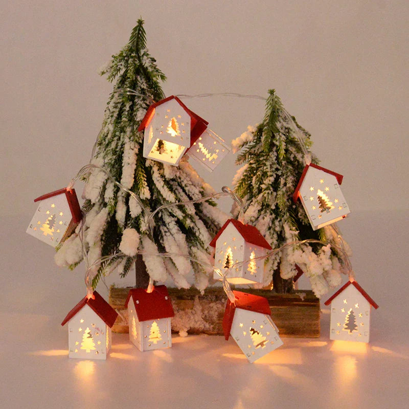 Maliben | Enchanting Wooden Led House Light Strip – Create Magic And Warmth This Christmas