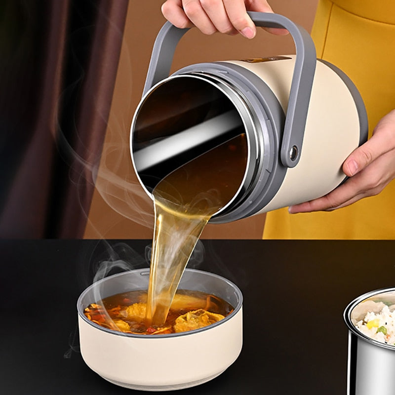 Maliben | Usb Heated Stainless Steel Food Warmer Lunch Box