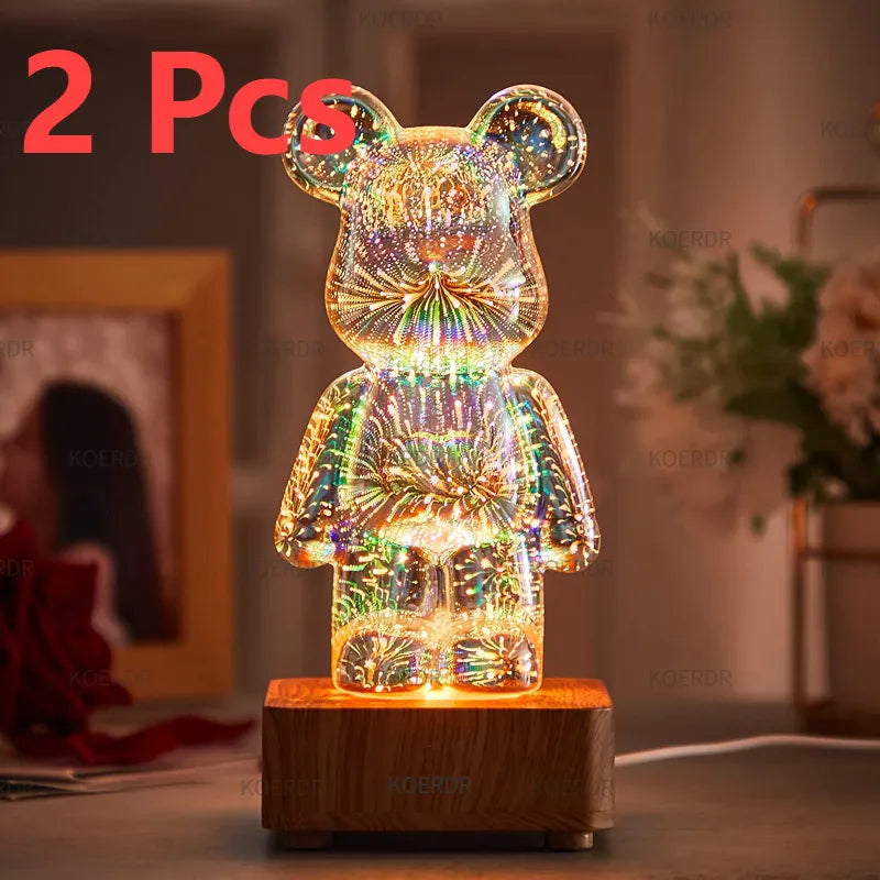 Maliben | Magical 3d Firework Projection Mood Lamp - Starbear