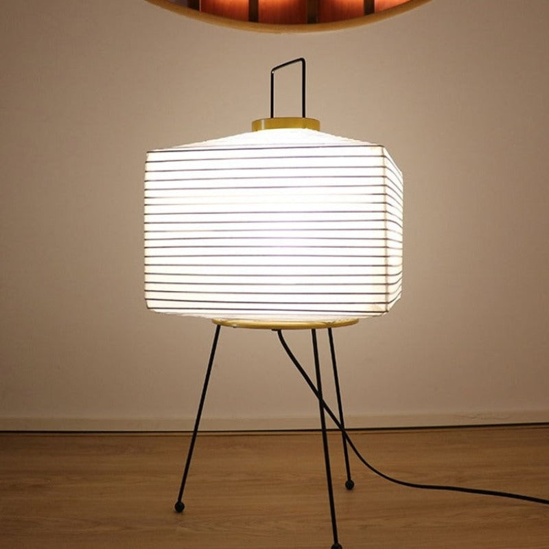 Maliben Japanese Creative Paper Floor Lamp with Tripod