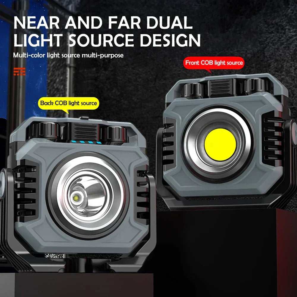 Maliben | Tektorbeam Work Light Led 1500 Lumens | Rechargeable & Magnetic | Steplessly Dimmable | Ip66 Waterproof