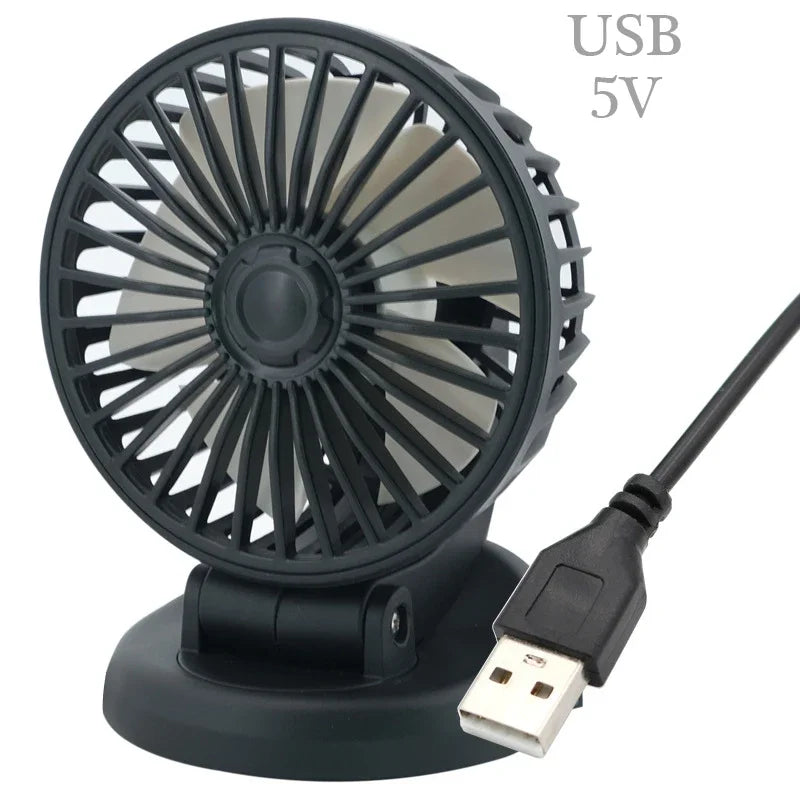 Maliben | VentOro Auto Fan 12v/24v/5v | Usb or Cigarette Lighter | Rotatable & Compact | For Car, Truck, Suv, Motorhome & Office