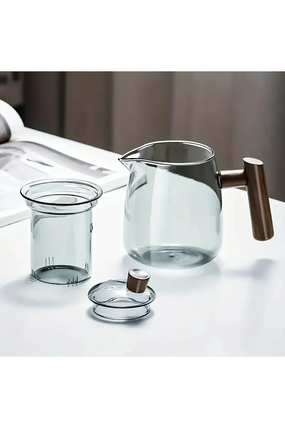 Maliben | Wood Handle Glass Teapot