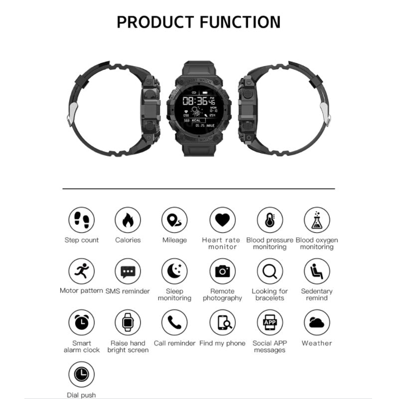 Maliben | Health Monitor Bluetooth Smart Watch