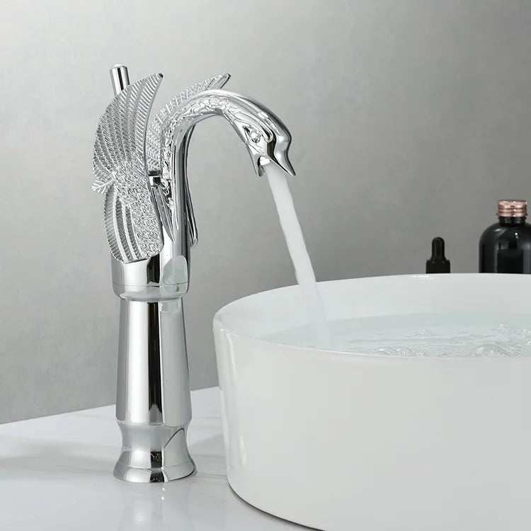 Maliben | Swan Single Handle Golden Basin Faucet