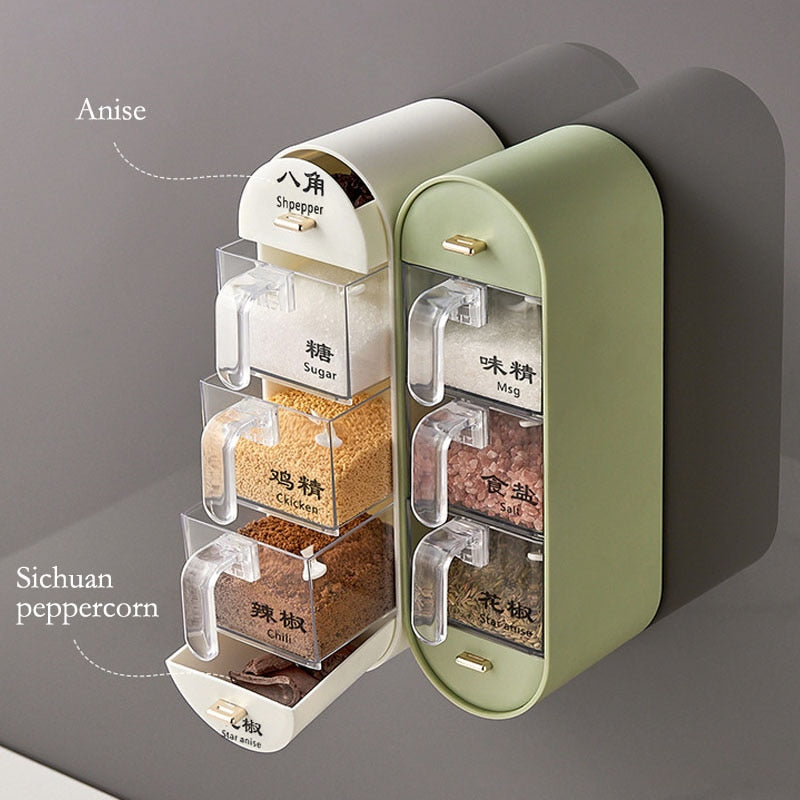 Maliben | Kitchen Organizer Wall-Mounted Seasoning Station
