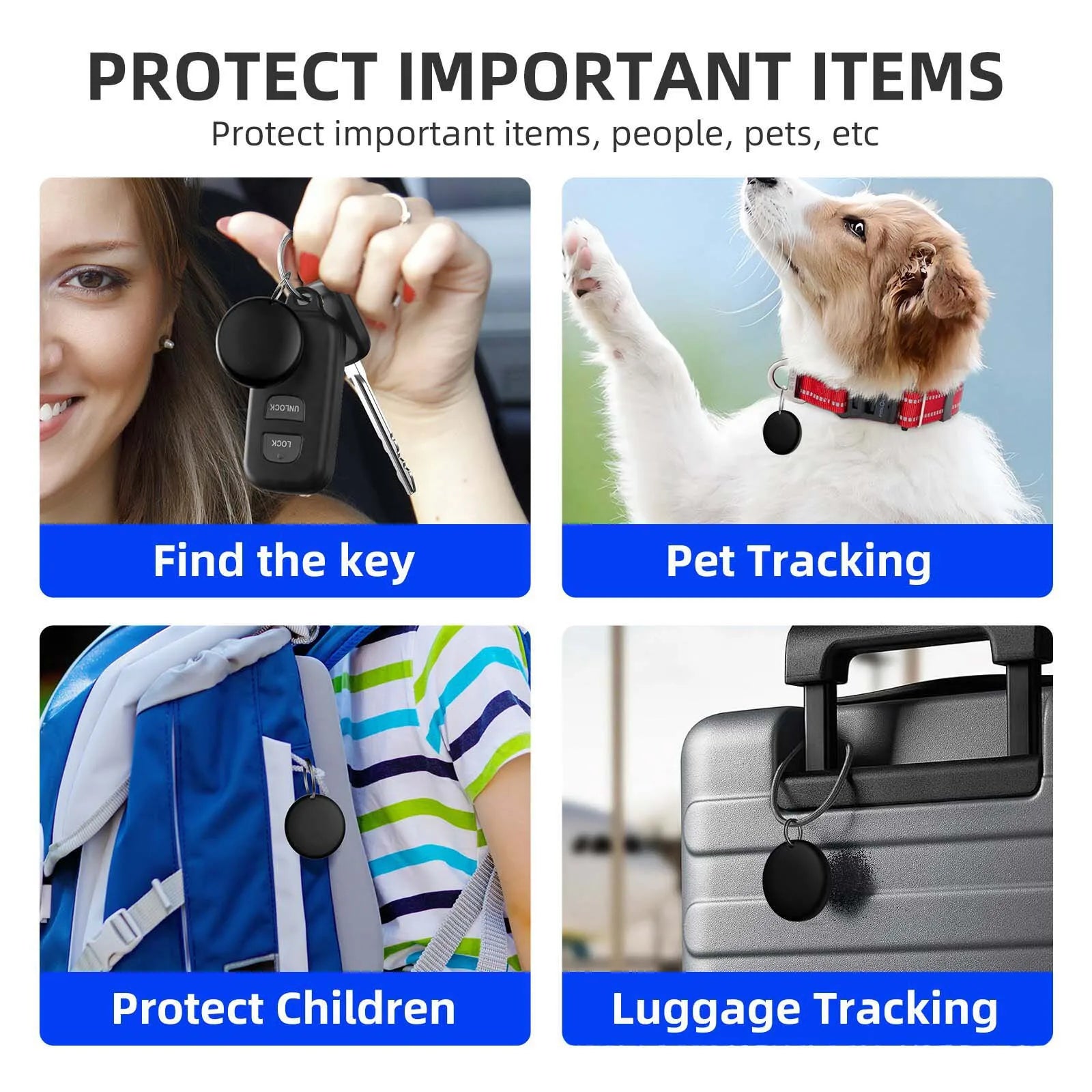 Maliben | Pet Safety Set – Smart Dog and Cat Tracker with Reflective Collar