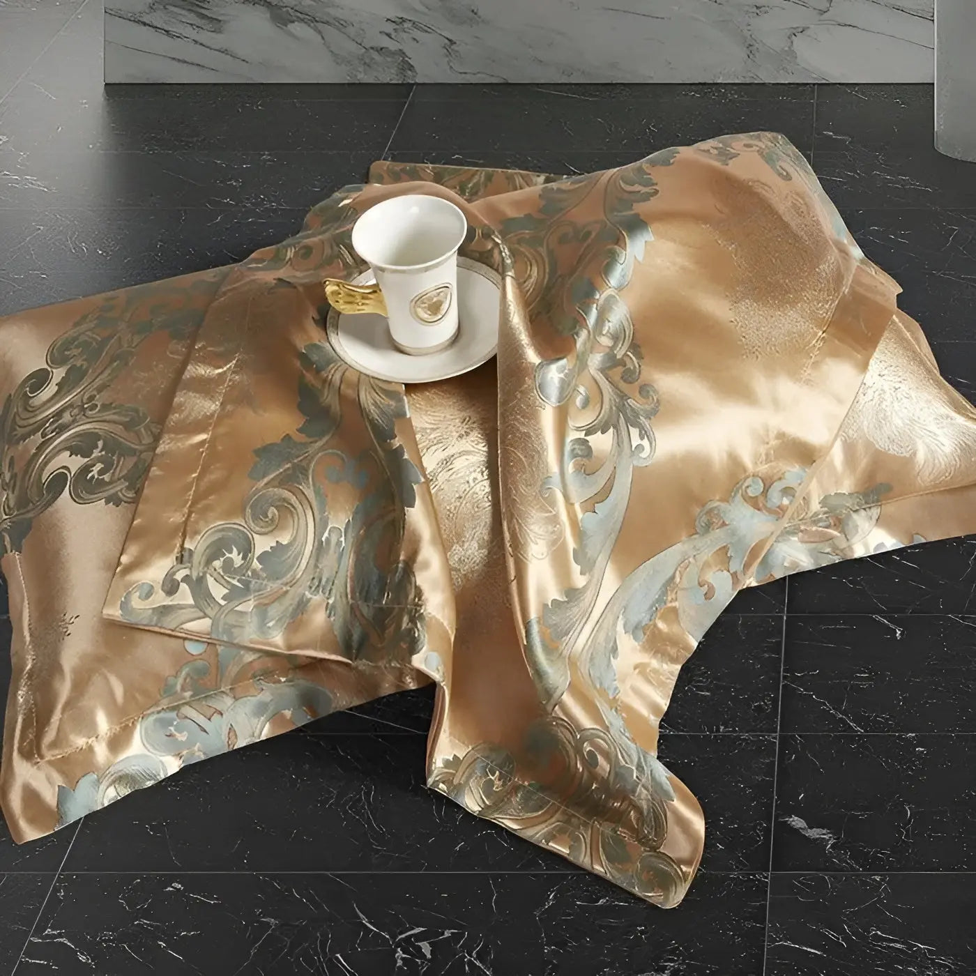 Maliben | Chic Satin Jacquard Duvet Cover For Luxury Bedroom