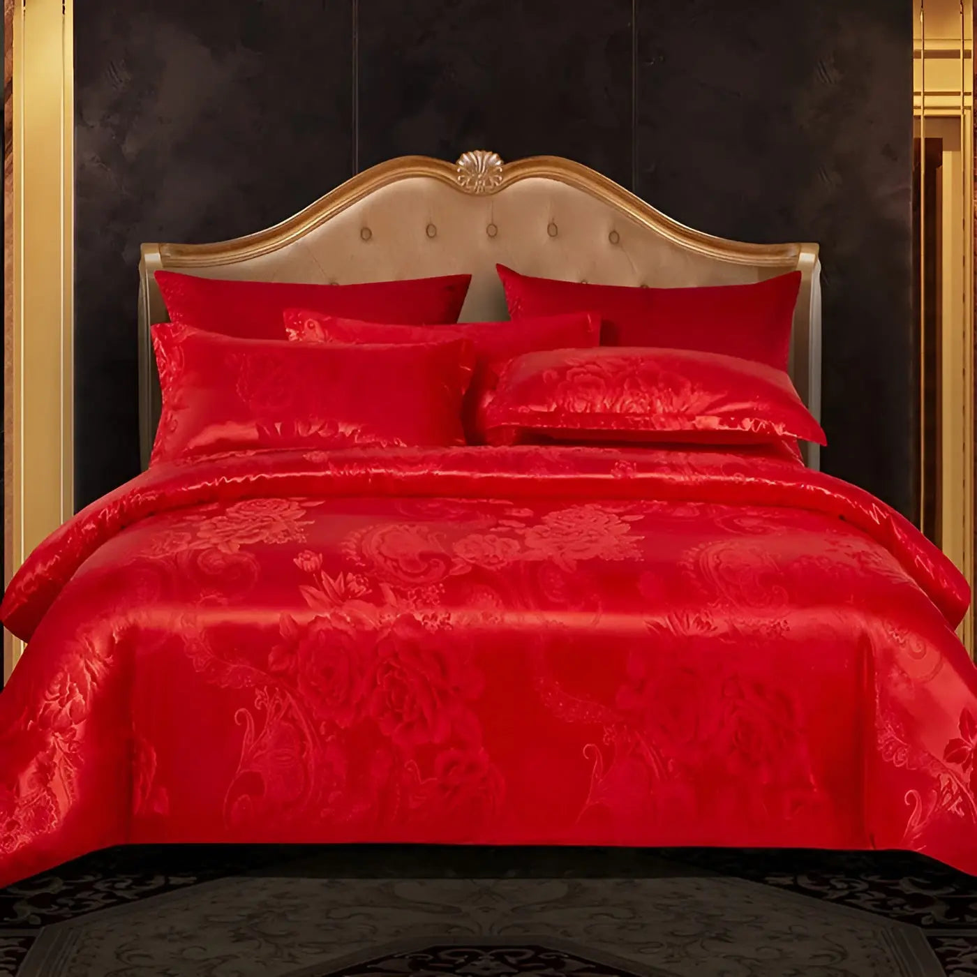 Maliben | Chic Satin Jacquard Duvet Cover For Luxury Bedroom