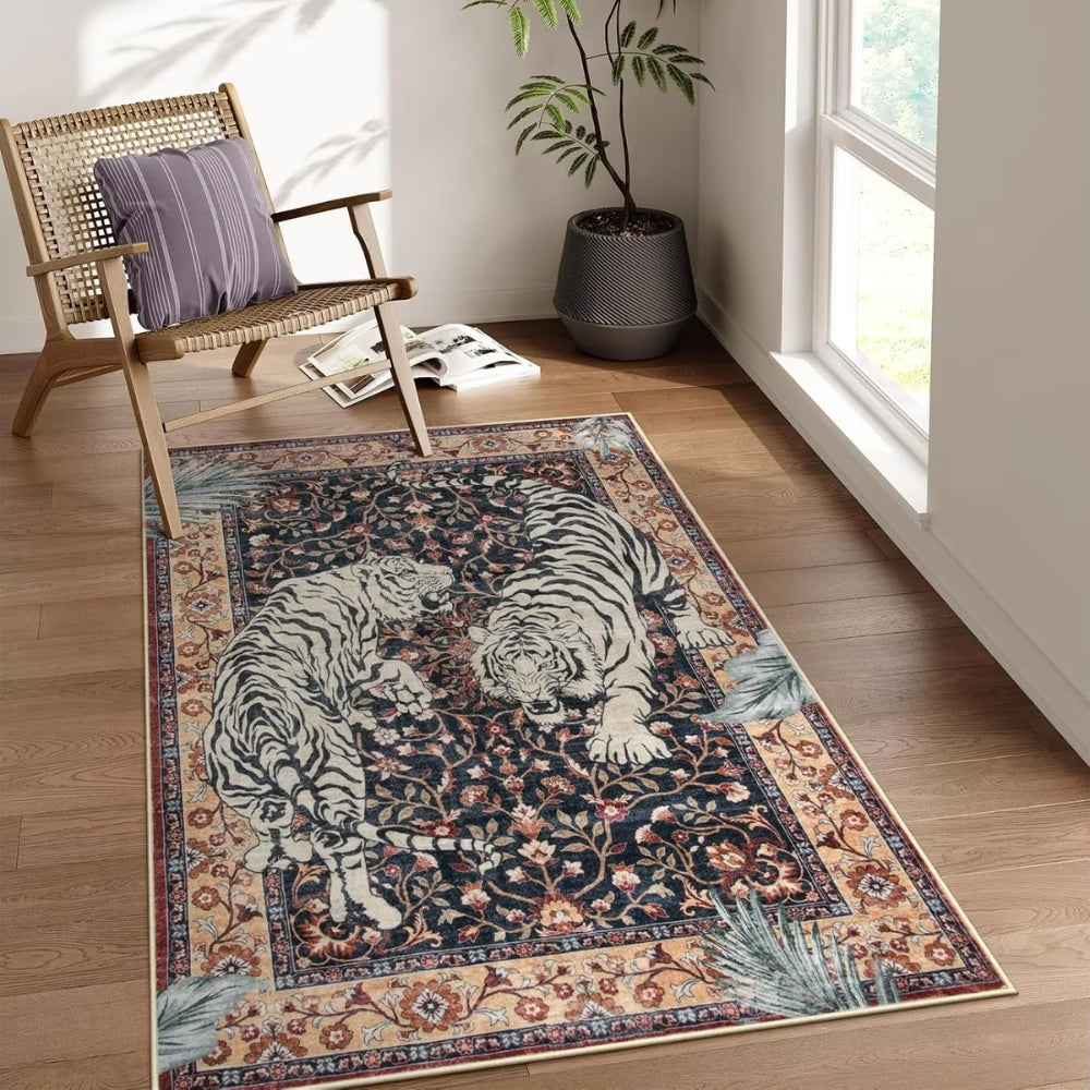 Maliben | Savage Grace Tiger Tapestry Carpet Rug
