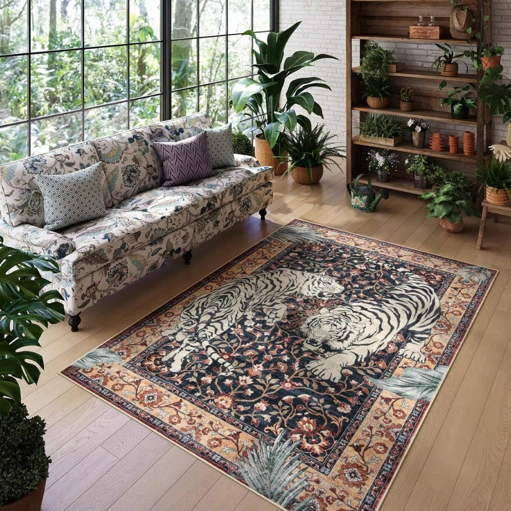 Maliben | Savage Grace Tiger Tapestry Carpet Rug