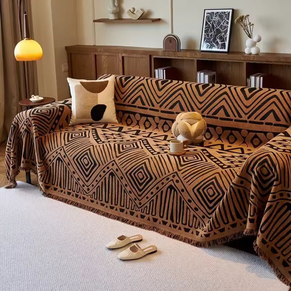 Maliben | Savanna Geo Chenille Sofa Cover