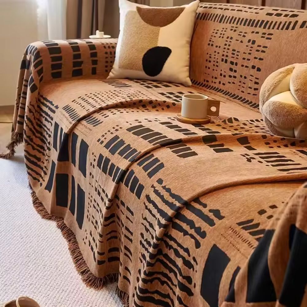 Maliben | Savanna Geo Chenille Sofa Cover