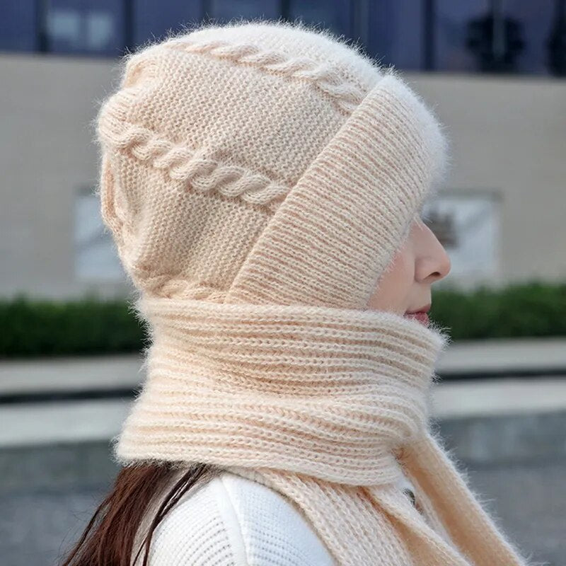 Maliben | Winter Protection Plush Hat Scarf