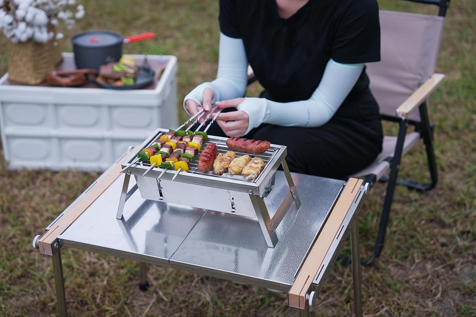 Maliben | Ultimate Camping Style Stainless Steel Foldable Grill