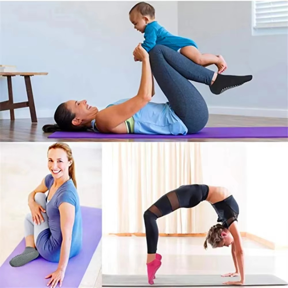 Maliben | Women Anti Slip Cotton Yoga Socks For Trampoline And Sports