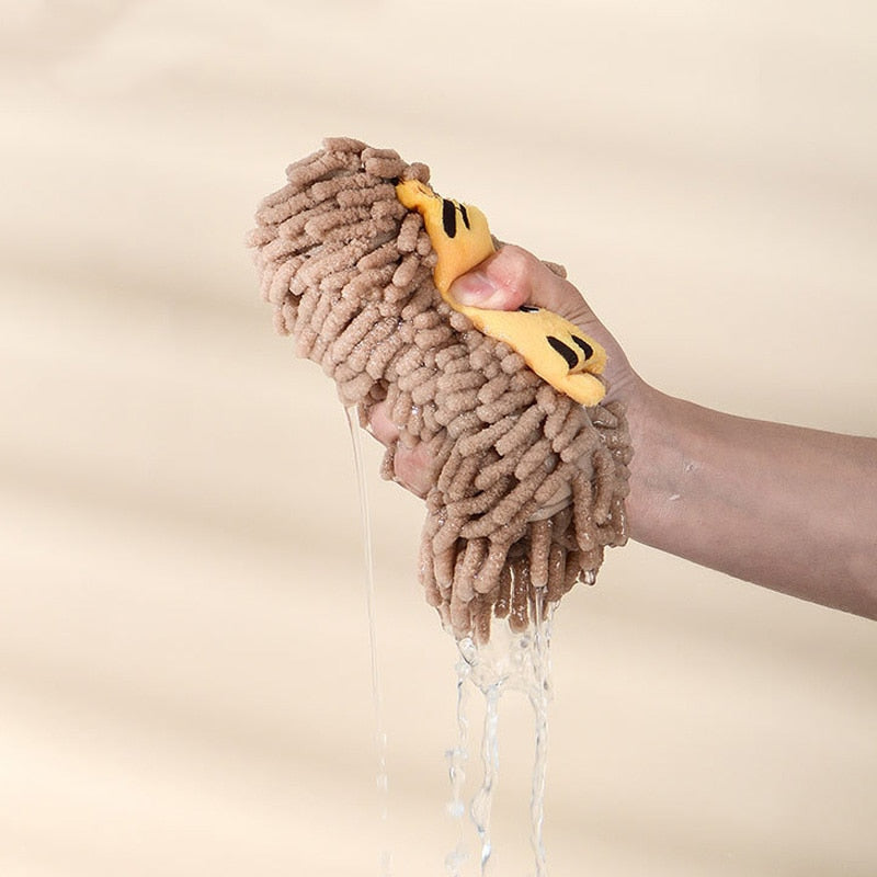 Maliben | Quick Water Absorber Bear Plush Hand Towel