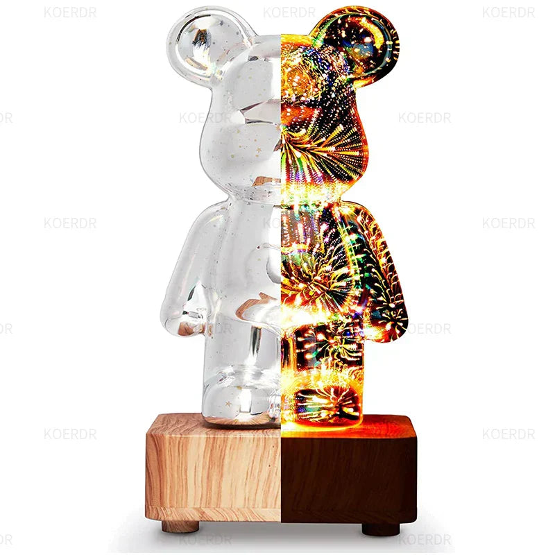 Maliben | Magical 3d Firework Projection Mood Lamp - Starbear