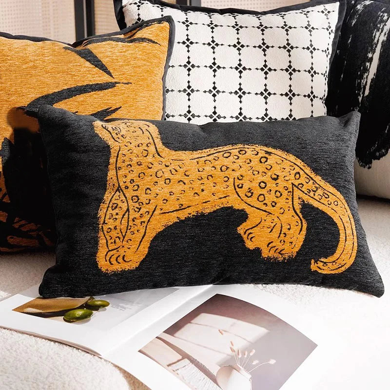 Maliben | Luxury Embroidered Decorative Cushion With Horse Print For Sofa And Living Room