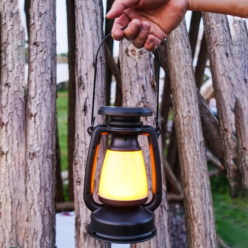 Maliben | Nostalux Retro Lantern | Led Table Lamp With Remote Control | Rechargeable & Decorative | For Home, Camping & Bar