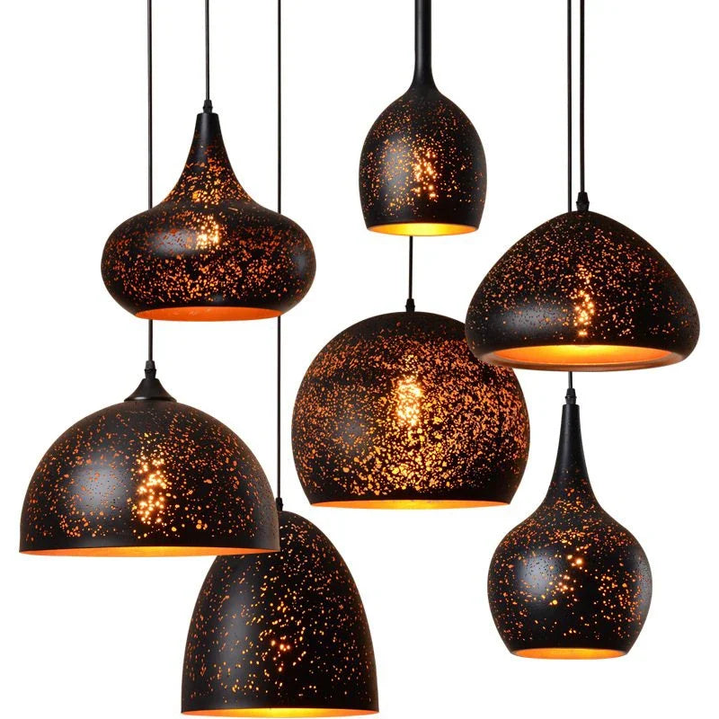 Maliben | VIntage Iron Pendant Lamp in Scandinavian Retro Loft Style