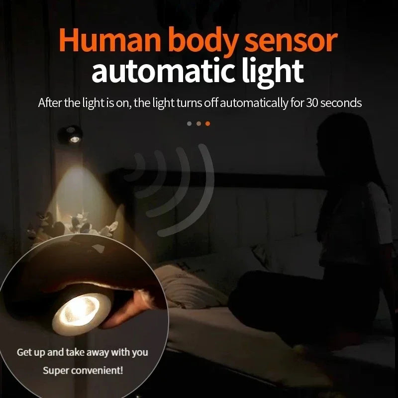 Maliben | Rotating Mini Magnetic Rechargeable Wall Lamp