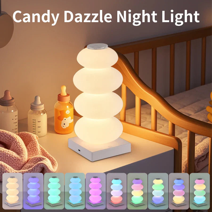 Maliben | Auraglow Led Table Lamp | 16 Rgb Colors & Warm White | Touch Dimming | Usb Operation | 3w