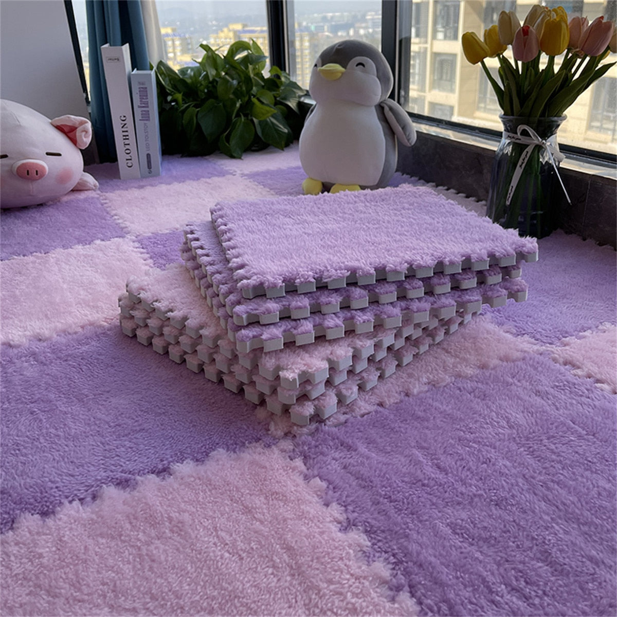 Maliben | Diy Winter Plush Puzzle Mat