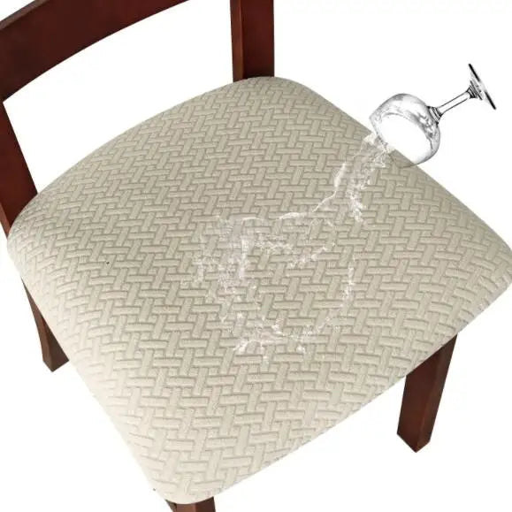 Maliben | Casalino | Waterproof Chair Seat Covers | Elastic & Washable | Checked Design | 4 Variants | For Kitchen & Dining Room