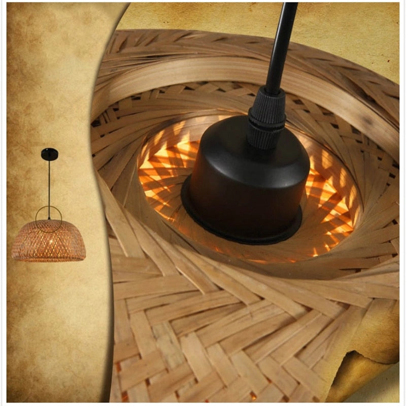 MAliben | Bamboolife Pendant Lamp - Handwoven Bamboo Lampshade For a Warm Interior