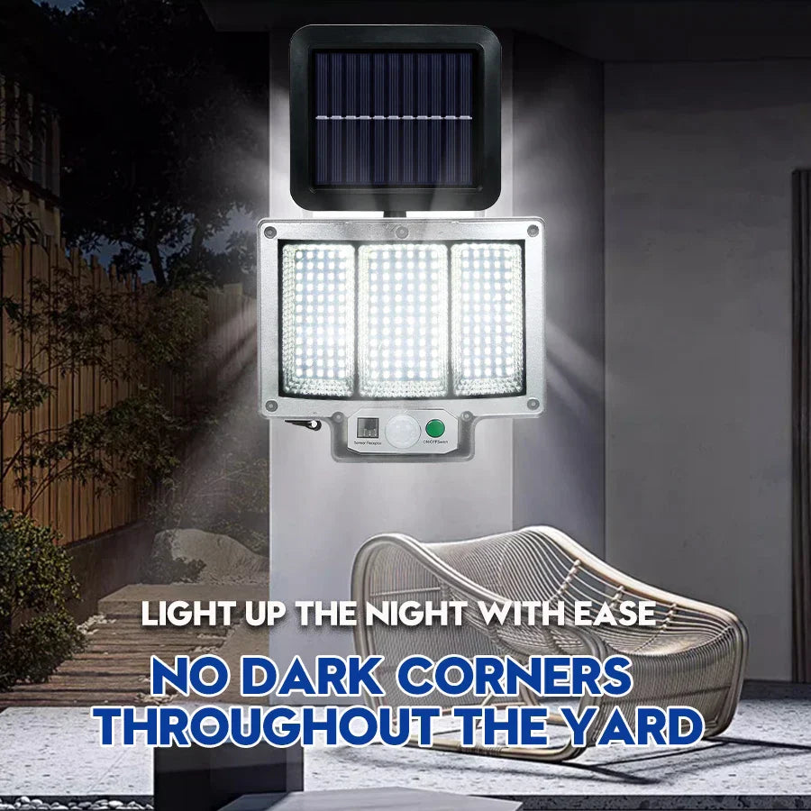 Maliben | Solvalux Solar Wall Light With Motion Sensor | 192 Leds | ReMovable Solar Panel With 5 m Cable | 4 Modes & Remote Control | Ip65 Waterproof