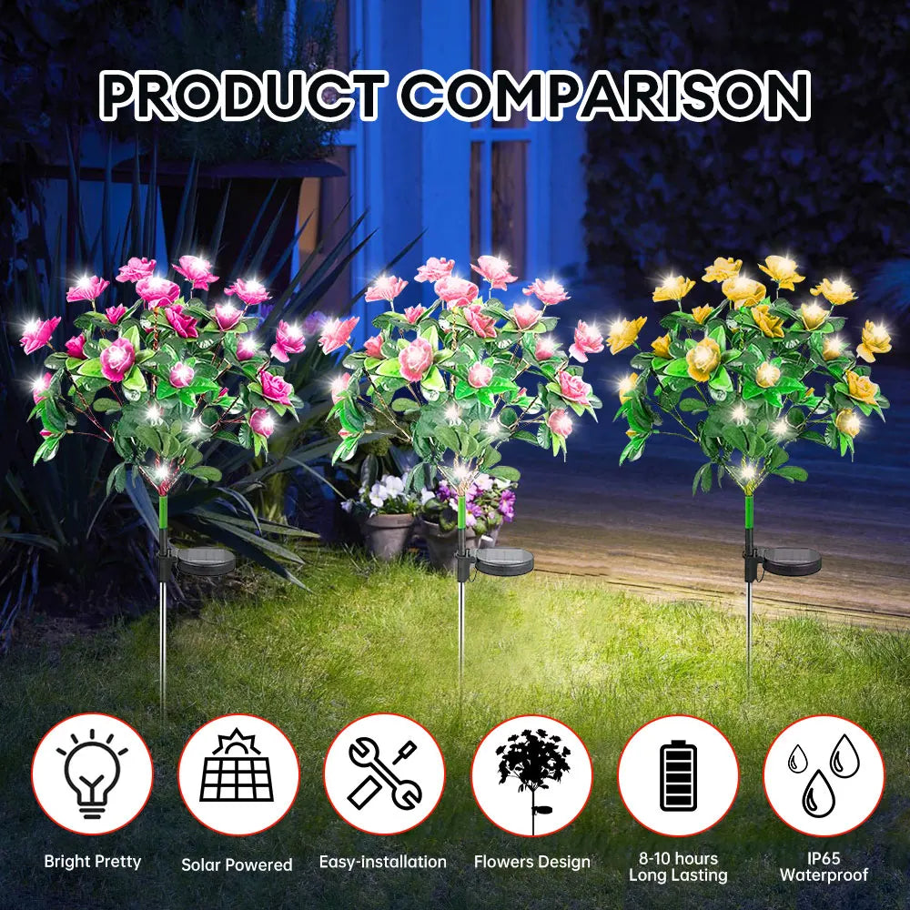 Maliben | Solar Garden Lamp Lumosia | Led Azaleas | Weatherproof & Wireless | 8h Light Time