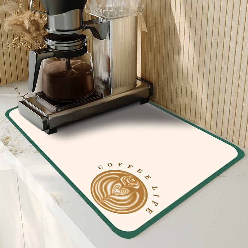 Maliben | Draining Mat | Super Absorbent, Non-Slip & Unique Design