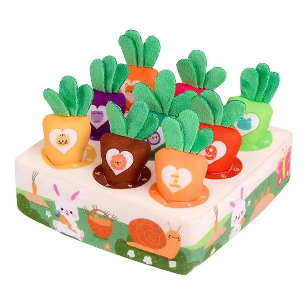 Maliben | Carrothunt | Playful Sniffing Fun - Interactive Plush Carrot Play Mat For Small Animals