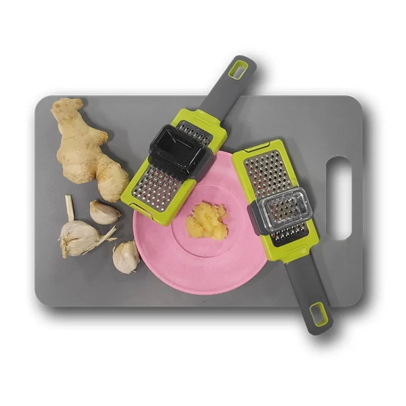 Maliben | Zestiro Garlic-Ginger Grater | Manual Stainless Steel Press | Ergonomic Chopper For Onion, Garlic & Ginger | Non-Slip & Efficient
