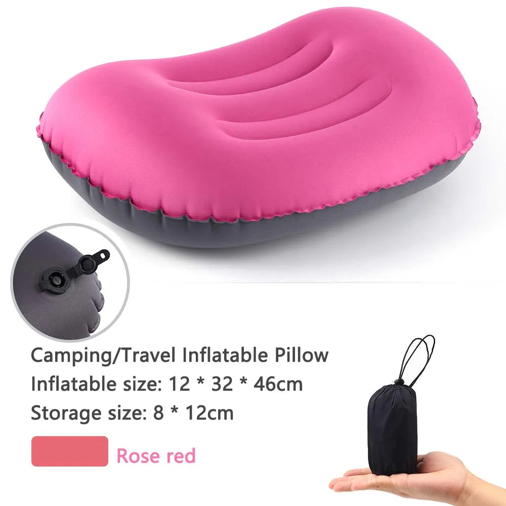 Maliben | Airnest Inflatable Outdoor Pillow | Compressible & Foldable | Neck Support For Camping, Hiking & Travel
