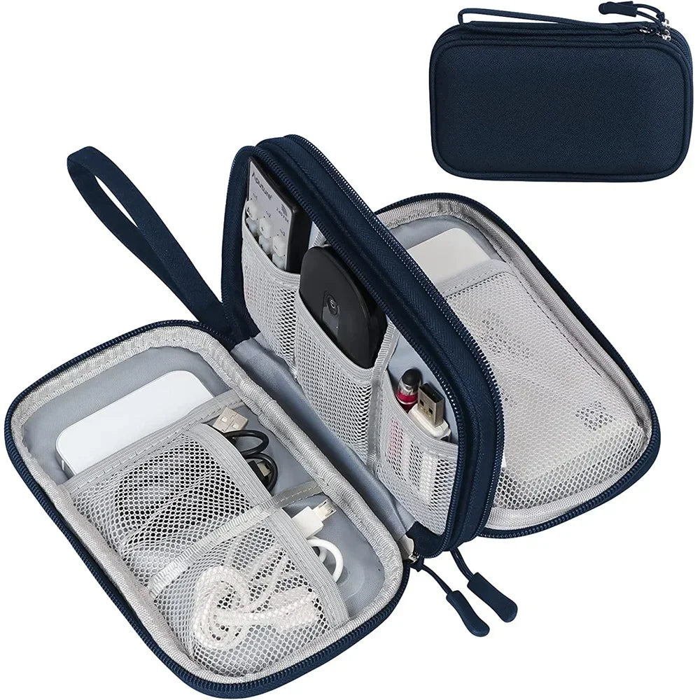 Maliben | Techviva Packsafe Electronic Organizer Bag | 2-Layer & Waterproof | For Cables, Chargers, Usb & Accessories | Compact & Portable